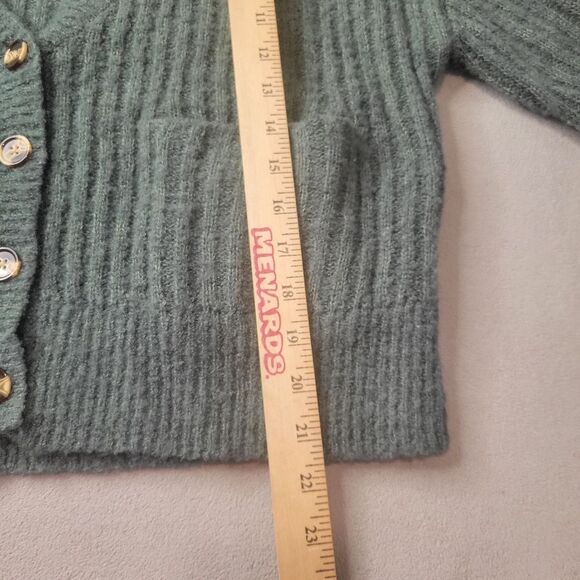 Lovers + Friends Green Cardigan Sweater Size M Wool - Picture 6 of 10